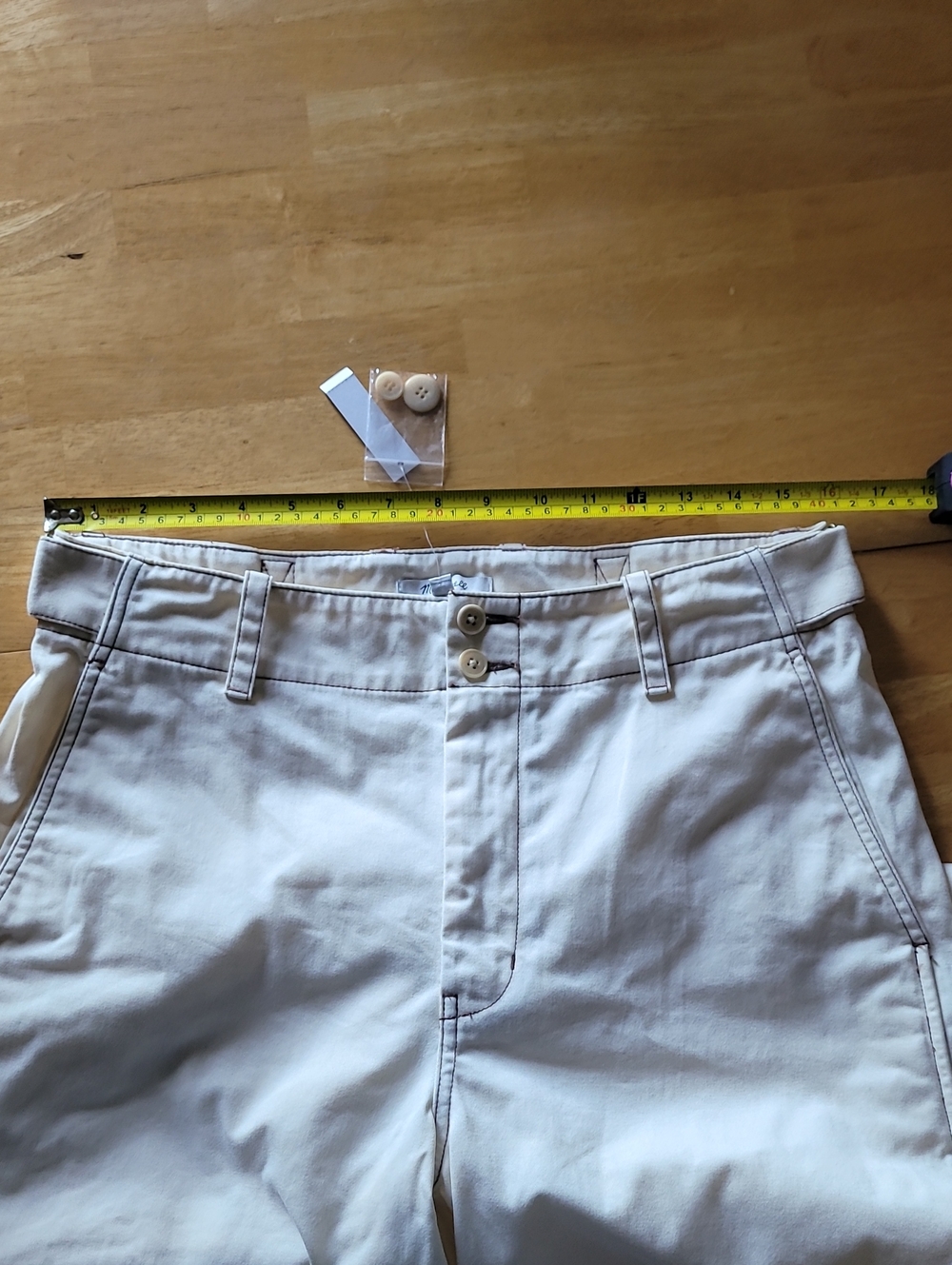 Madewell Button-tab Wide Leg Pants in Antique Cream - Picture 7 of 12